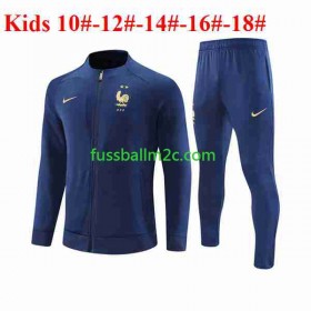 Frankreich Kinder Blau Trainingsanzüge 2023-2024